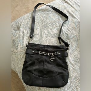 Coach purse Black with signature C’s crossbody